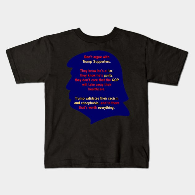 ANTI DONALD TRUMP 2020 Kids T-Shirt by NTeez01